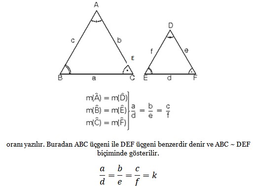 Üçgenlerde Eşlik Ve Benzerlik Konu Anlatımı